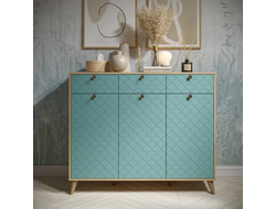Комод Велламо ВО-05 блэквуд ячменный/бирюза