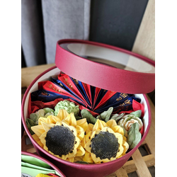 Набор №3 китайского чая и зефира ручной работы 21 см (подсолнухи)