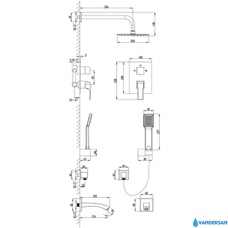 Смеситель для ванны Unit LM4522C