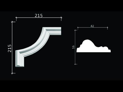 Декоративный уголок C1-DD301 (комплект 4 штуки)