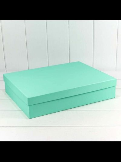 Коробка подарочная прямоуг. (бирюза), 44*34,5*9,5см
