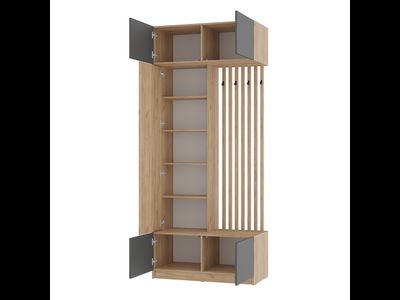 Прихожая Багира ПР-03 крафт /графит (Мебелони)