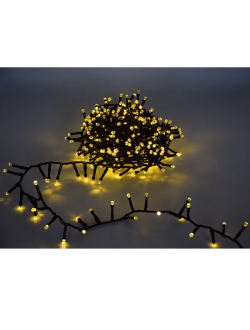 Гирлянда-нить с колпачком "Кристалл", 180 светодиодов, 9 м, низковольтная, контроллер 8 режимов, уличная, шампань