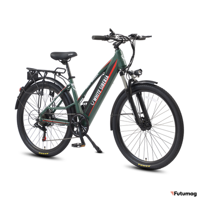 Электровелосипед WHITE SIBERIA CAMRY LIGHT 500W матовый зеленый