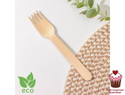 Вилка деревянная 16 см, 1 шт