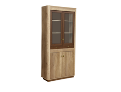 Гостиная ФАНТАЗИЯ - Шкаф-витрина 34.05 Дуб Каньон/Дуб Кальяри