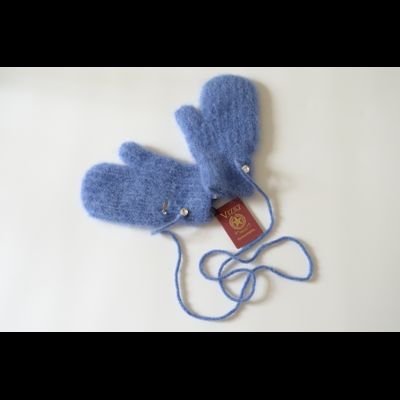 Женские варежки из мохера Италия Vizio 6946 MUL голубые фото