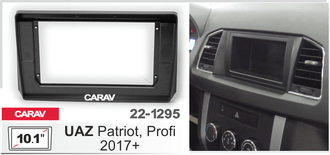 Переходная рамка UAZ Patriot 2017+ , Profi 2017+ CARAV 22-1295 , RUZ-FC681