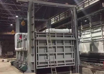 камерная печь с выкатным подом с газовым нагревом