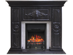Электрокамин Бостон BL с очагом Fobos
