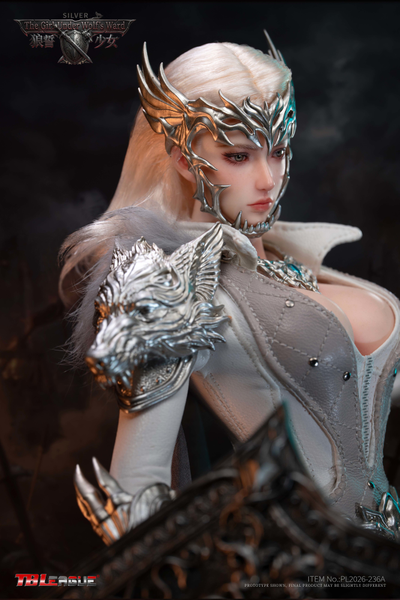ПРЕДЗАКАЗ - Белая воительница Алина - Коллекционная фигурка 1/6 The Girl Under Wolf's Ward Silver Alina (PL2026-236A) - TBLeague ?ЦЕНА: 28200 РУБ.?