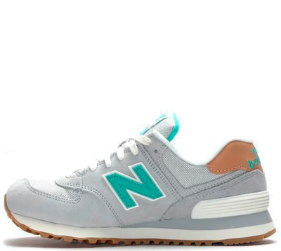 New Balance 574 Grey Mint Brown мужские