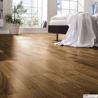 Паркетная доска Haro Орех Американский 523812 3-пол лак