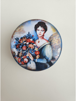 Шкатулка круглая