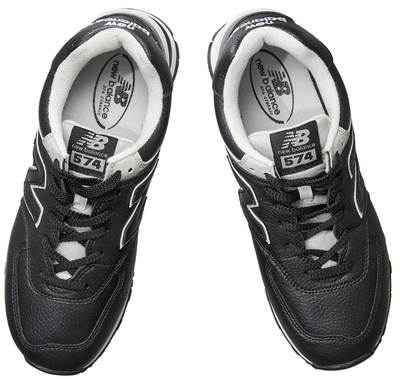 New Balance 574 Black White Leather