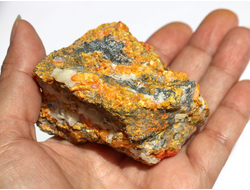 Аурипигмент, Реальгар, коллекционный образец (60*55*47 мм, 275 г) №6417