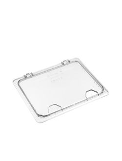 Крышка откидная 1/2, с отверстием для ложки справа, поликарбонат