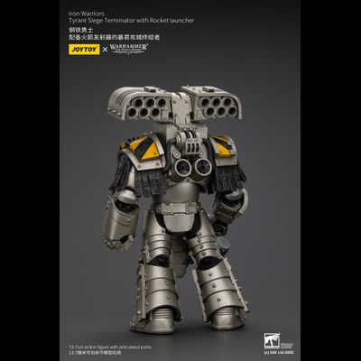 Осадный терминатор-титан Железных Воинов (Warhammer Horus Heresy) - КОЛЛЕКЦИОННАЯ ФИГУРКА 1/18 Iron Warriors Tyrant Siege Terminator with Rocket Launcher (JT01475) - JOYTOY