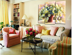 Модульная картина "Домашние цветы"