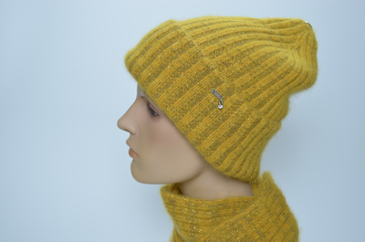 Шапка Vizio 203 CRY лайм с отворотом