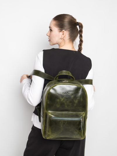 Женский кожаный рюкзак Albiate dark green (арт. 
3103-11)