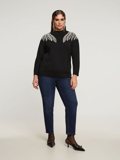 Джемпер с модным узором из пайеткам