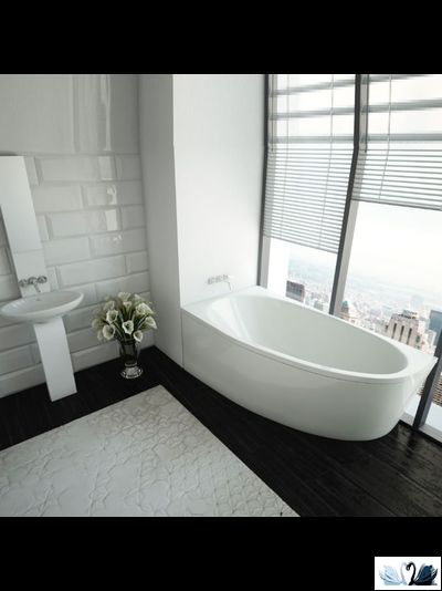 Ванна Azario Kapris 160x90 см AV.0002160, акриловая, левая асимметричной формы