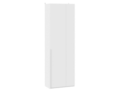 Прихожая ПОРТО - Шкаф угловой (366) с 1 глухой дверью Белый жемчуг/Белый софт