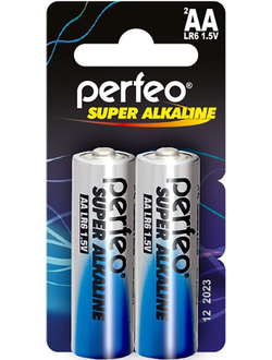 Батарейка AA щелочная Perfeo LR6/2BL mini Super Alkaline 2 шт