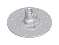 Technic, Steering Wheel Hub 3 Pin Holes Round, Light Bluish Gray (35189 / 6293340)