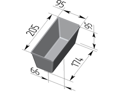 Хлебная форма Л10-2 (205 х 95 х 95 мм)