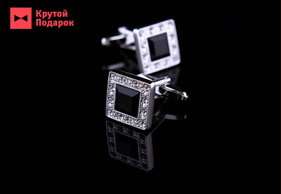 Подарочные запонки "Irresistible man in black"