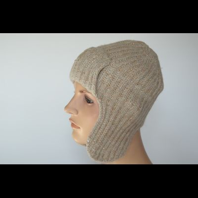 Шапка ушанка Vizio 1106 UO бежевая