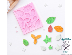 Молд силиконовый 9×7,2 см "Листики"