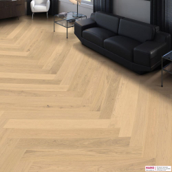 Инженерная доска Haro Prestige Дуб Ивизибл 536374 в интерьере гостиной