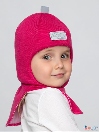 Шапка-шлем "NK"   20101-01, цвет ярко-розовый р. 52-54