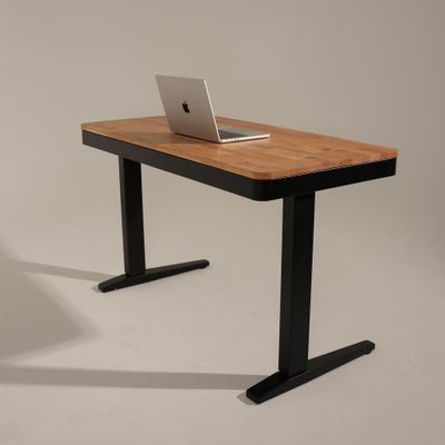 Умный стол 120×60 чёрный | массив дуба