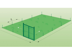 Забор участка прямоугольной формы. Купить от производителя. Монтаж забора под ключ | ГОРЗАБОР