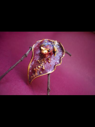 "Песнь Принцессы Вишнёвого Лотоса", фэнтези-брошь в восточном стиле