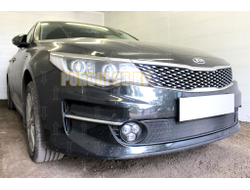 Защита радиатора KIA Optima 2015-2018 black низ