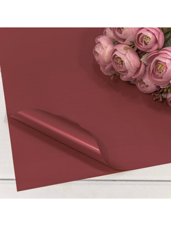 Пленка матовая в листах "Корейская" 56*56см 20шт Красно-коричневый ПЛ28/14