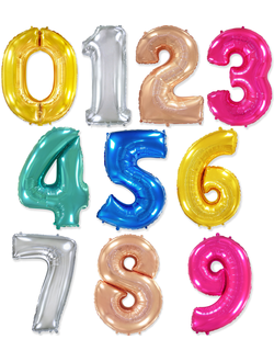 Премиум Шар Цифра, 102 см, Испания, МИКС