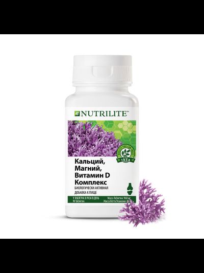 УКРЕПЛЕНИЕ КОСТЕЙ И СУСТАВОВ Nutrilite™ Кальций, магний, витамин D комплекс, 90 таб.