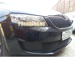 Защита радиатора Skoda Octavia А7 Active 2013-2017 black