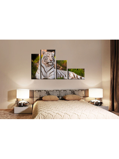 Модульная картина "Белый тигр"