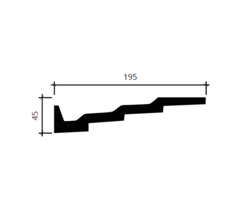 Карниз 1.50.142 - 45*195*2000мм