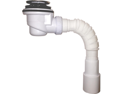 Сифон для душевого поддона 11/2"х50/60мм, гиб.тр.40х40/50, клик-клак,h 67-73мм,хром,V415-7-MR [56878