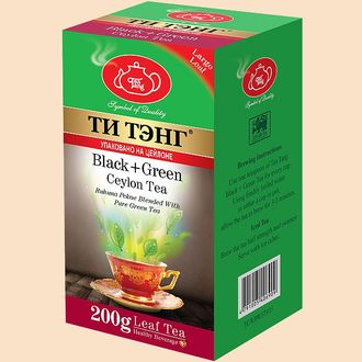 Ти Тэнг Королевский + Рухуна смесь зеленого и черного чая 200 г.