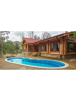 Композитный бассейн 10 х 3,73 х 1,1-2 "Валорис" Franmer