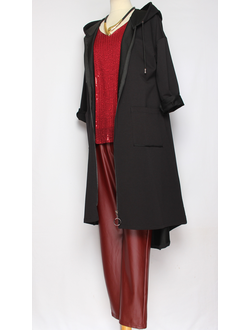 Платье "Капюшон молния асимметрия" чёрное р.52,56, синее 56